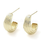 Серьги латунные гвоздики EJEW-K276-02G