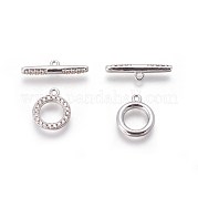 Латунные застежки с цирконами KK-F098-06P