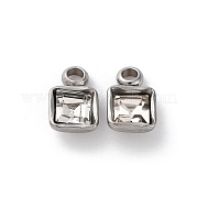 Подвески из нержавеющей стали 304 со стразами STAS-B090-02P-09
