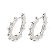Серьги-кольца из латуни с цирконием EJEW-G363-09P