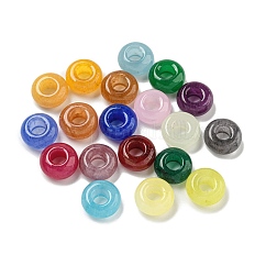 Perline di giada bianco naturale, rondella tinta, colore misto, 10x4.5mm, Foro: 3.5 mm