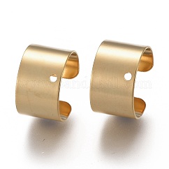 Accesorios para aretes de acero inoxidable 304, con agujero, dorado, 10x9x6mm, agujero: 0.9 mm