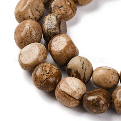 Chapelets de perles en jaspe avec images naturelles&nbsp;G-G146-A01-02