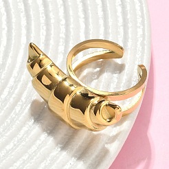 Anelli con polsino in acciaio inossidabile 304 per donna&nbsp;RJEW-F205-01D-G