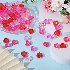 80pcs 4 Farben transparente Acrylperlen&nbsp;TACR-CA0001-33