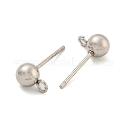 Anlaufgeschützte Ohrstecker-Beschläge aus Edelstahl 304&nbsp;LS-STAS-O004-10C-P