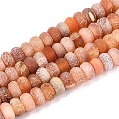 Chapelets de perle en agate naturelle patinée&nbsp;G-N357-13A-04