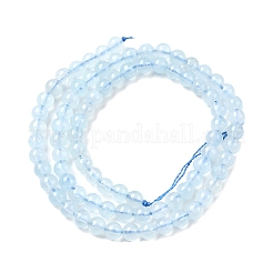 Natürliche Aquamarin Perlen Stränge&nbsp;G-G344-A08-4mm