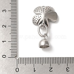 Blume Messing Mikro pave Zirkonia Falte über Verschlüsse&nbsp;KK-A227-32P