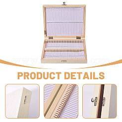 100 slot per scatole per colorazione di vetrini da microscopio in legno&nbsp;AJEW-WH0796-87