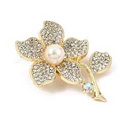 Spille da bavero in lega di strass a forma di fiore&nbsp;AL-CBAC0F3-02G