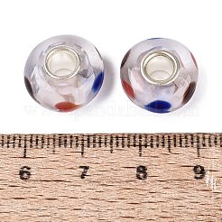 Handgefertigte Glasperlen mit Messingkern im europäischen Stil&nbsp;LAMP-N044-04S-01