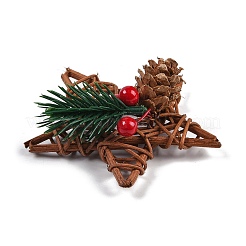 Décoration de Noël en mousse imitation baies et pics de pin en plastique&nbsp;DIY-Z034-02E