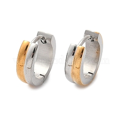 Boucles d'oreilles créoles en acier inoxydable 304 à effet poli&nbsp;EJEW-M001-33P
