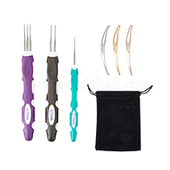 1 set di uncinetto in lega e kit di ferri per intrecciare i capelli&nbsp;TOOL-DC0001-06