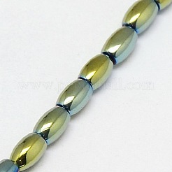 Electroplate non magnetici ematite sintetico fili di perline&nbsp;G-J168-6x4mm-03