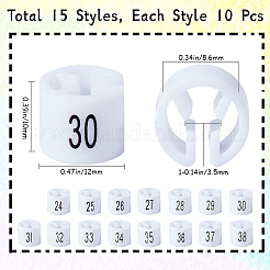 150 pieza de 15 estilos de marcadores de talla de pantalón de plástico para ropa&nbsp;KY-CP0001-28A