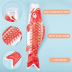 Japanische Karpfen Windsack Streamer Fisch Flagge&nbsp;HJEW-WH0008-33