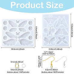 2 Stück 2 Stile DIY Schmetterling Ornament Silikonformen&nbsp;DIY-FS0010-05