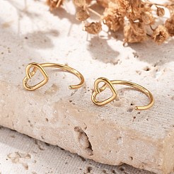 Nasenringe aus Edelstahl 304 mit Herz-Design&nbsp;AJEW-A062-06G