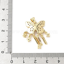 Colgante micropavé cubic zirconia de latón&nbsp;KK-L239-023G