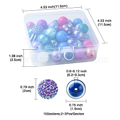 DIY-Sets zur Schmuckherstellung mit runden Harzperlen und Acrylperlen&nbsp;DIY-FS0007-73