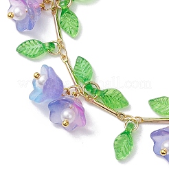 Braccialetti con ciondoli in vetro e acrilico&nbsp;BJEW-JB10443-02
