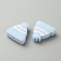Perline in silicone a tema natalizio&nbsp;SIL-WH0001-56G
