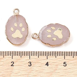 Naturali Quarzo Rosa pendenti ovali&nbsp;G-C102-07G-02