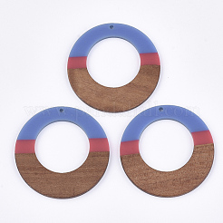 Pendentifs en bois de résine et de noyer&nbsp;RESI-S358-96