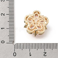 Micro en laiton de fleurs ouvrent perles de zircons clairs&nbsp;KK-Z156-14G-01