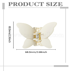 1 Haarklammer in mattiertem Schmetterlings-Design&nbsp;OHAR-LP0002-29E