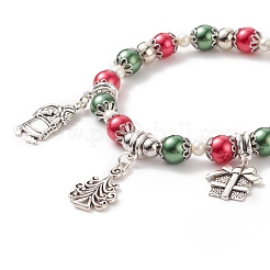 Stretch-Armband mit Glasperlen&nbsp;BJEW-TA00144