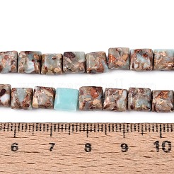 Synthetische Aqua Terra Jaspis Perlen Stränge&nbsp;G-S366-017-01