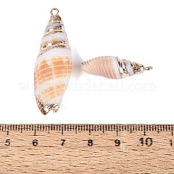 Grandi ciondoli in conchiglia naturale galvanizzata&nbsp;SSHEL-Q100-28KCG