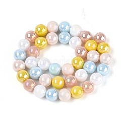 Chapelets de perles en verre électroplaqué&nbsp;EGLA-N019-10mm-02