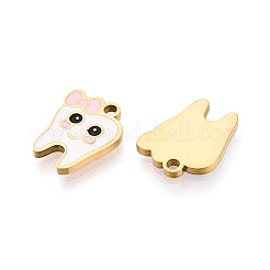 Pendentifs en acier inoxydable 304 émaillés&nbsp;STAS-T074-06G
