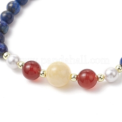 3 bracelet extensible en perles de coquillage&nbsp;BJEW-JB11938