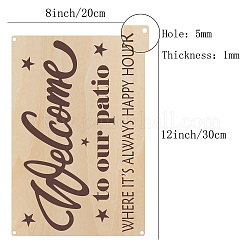 Vintage Metall Zinn Zeichen&nbsp;AJEW-WH0157-094
