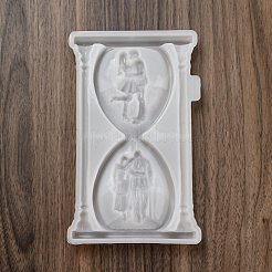 Valentinstag paar Sanduhr Form Display Dekoration DIY Silikon Statue Form&nbsp;DIY-K072-03