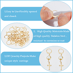 80 pièce de boucles d'oreilles à levier en acier inoxydable 304&nbsp;STAS-SP0001-16