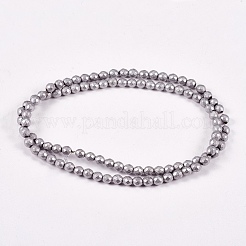 Electroplate non magnetici ematite sintetico fili di perline&nbsp;X-G-J169C-4mm-07