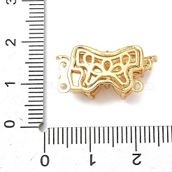 Schmetterlings-Boxverschlüsse aus Messing mit Mikropavé und Zirkonia&nbsp;KK-H526-12G