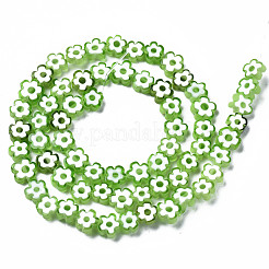 Chapelets de perle de millefiori en verre manuelles&nbsp;LS-LAMP-J035-6mm-24