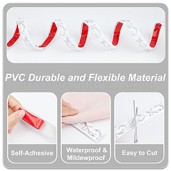 Adesivo autoadesivo a specchio con motivo a fiori in pvc&nbsp;FIND-WH0152-356A