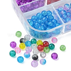 840 Stück 12 Farben sprühlackierte Knistern Glasperlen&nbsp;CCG-FS0001-01
