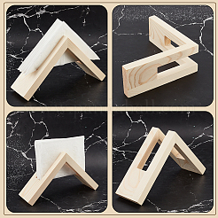 Dreieckiger Serviettenhalter aus Holz&nbsp;DJEW-WH0038-96