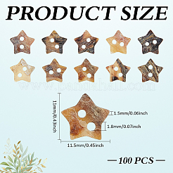 Bottoni in conchiglia naturale 100 pz&nbsp;BUTT-MA0001-20