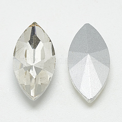 Cabujones de cristal con rhinestone&nbsp;RGLA-T083-9x18mm-01