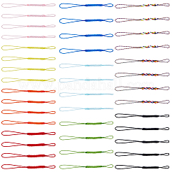 40 correa para móvil de rayón de 10 colores&nbsp;AJEW-GF0013-05